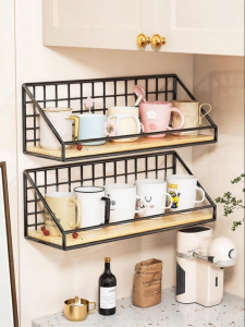 MENGBINFEN | No-Drill Wall Mount Cup Shelf
