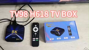 IntelperV380 TV98 H618 Smart TV Box 8K HD 8+128GB 5G Dual WiFi BT 5.0 Android14.0 with Voice Mouse Remote Android TV