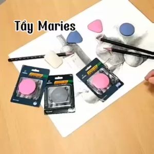 Gôm tẩy Maries nhiều hình dạng tẩy xóa các nét nhỏ nét mờ LIM ART