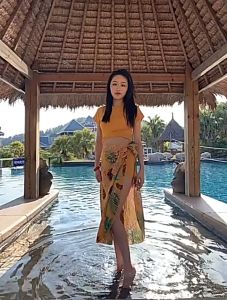 PURE WIND Womens Swimsuit Three-piece Sportswear Plus Size Bikini  女式泳衣 swimsuit female skirt the little chest swimsuit suit 3 piece set Women Swimwear  fashion blue color With chest pad without steel support swimming suit women  korean style