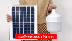 หลอดไฟล่อแมลงโซล่าเซลล์ มีแบตเตอรี่ในตัว เปิด ปิด อัตโนมัติ ใหม่ล่าสุด