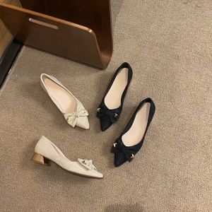 รองเท้าทำงานคัชชูหัวแหลมเสริมส้น 1.5 นิ้ว ใส่ทำงาน ใส่ออกงานสวยหรู คุณภาพดีมาก P230 *พร้อมจัดส่ง* รับประกันสินค้าตรงปก