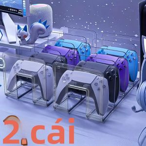 Giá Đỡ Đa Năng Trong Suốt Có Tay Cầm Để Lưu Trữ Cho Máy Chơi Game Switch XBOX PS5 - Giá Treo Để Bàn Đa Năng Bộ 2/3 Món