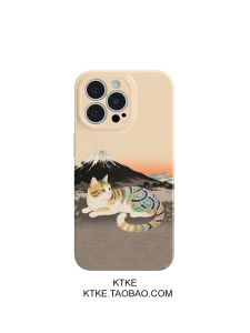Original Snow Mountain Cat Design Phone Case Artistic Style for iPhone 17 pro Max Xiaomi 16 Huawei Mate 60 P70 Nova Honor