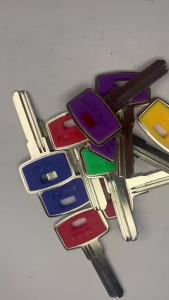 5Pcs/lot Colorful Uncut Key Blanks For PKA7  Mixed Colors Plastic Head Household Key Blank