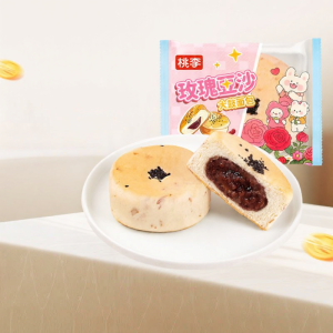 taoli | Rose and Floral Scented Red Bean Filled Bread