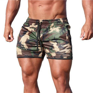 Quần Short Chạy Bộ Nam Thời Trang 2025 Nhanh Khô Lưới Thoáng Khí Dành Cho Thể Thao Mùa Hè Phòng Gym Bãi Biển - Chất Liệu Polyester Dệt Kim Họa Tiết Rằn Ri