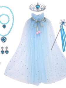 Princess Snowball Outfit Baby Girls Cute Dress Shawl Windproof Childrens Outdoor Clothes Polyester Fiber Princess Style