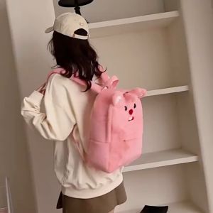 Balo Loopy size lớn chất lông siêu mền mịn Balo đeo vai đi học Hải Ly dễ thương _ TingTing