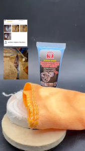 KJไขปลาวาฬ ชุดขัดเงามีดโลหะ พร้อมผ้าขัดอเนกประสงค์ (ฟรีในเซต) ขัดเงาโลหะระดับช่างมืออาชีพ เงาวับเหมือนใหม่ใน 3 ขั้นตอน