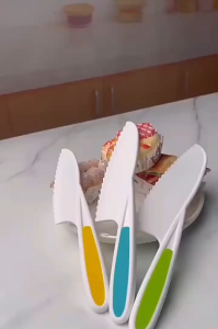 Pisau Anak Set isi 3 / Pisau Kue dan Sayuran / Pisau Dapur / Kids Knifes / Plastik Knife