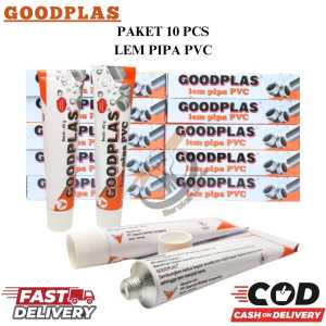 paket (10pcs)Lem Pipa Pvc Paralon GOODPLAS 40Gram/Lem Tube Anti Air 40 Gram/Lem Pipa PVC Paralon lem