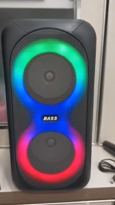 SPEAKER BLUETOOTH FLECO F-4295 LED 9 INCH - SPEAKER KARAOKE FULL BASS - SPEAKER LED WIRELESS / SPEAKER BLUETOOTH BASS ~ NOS