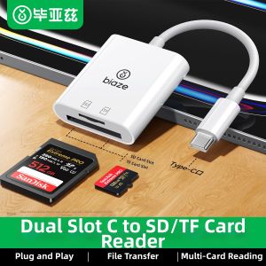 biaze | SD & TF Card Reader Lightning Type-C Converter