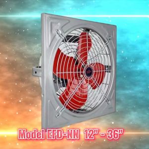 พัดลมอุตสาหกรรม 24 นิ้ว EFD-NN แบบขับตรง ใบพัด 24 นิ้ว ขอบนอก 72x72 ซม. พัดลมโรงงาน พัดลมใบแดง พัดลมระบายอากาศ พัดลมโกดัง - Lazada