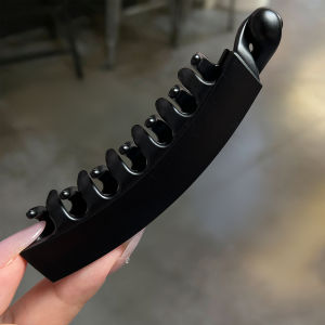 ZUOOU | Less Hair Volume Black Banana Clip with Dense Teeth 10cm