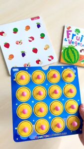 หนังสือเรียนรู้คำศัพท์ Fruits and Vegetables พร้อม Memory Box : Matching Pairs จับคู่ ฝึกสมอง