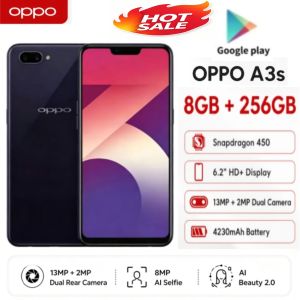 OPPO | 2026 new OPPO A3s 4G Global Phone 6.2 HD+ Full Screen 13MP+2MP Dual Camera 8MP Selfie 4230mAh Battery Face Unlock Dual SIM
