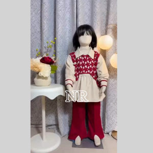 { 3IN1 } New Setelan Anak Perempuan Usia 3-10 Tahun Celana Cutbray Baju Rompi Bisa di Lepas Pasang Korean Style Premium Terbaru 2025 /BajuAnak Rompi 3In1 -COD