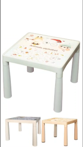 Bàn học sinh cho bé nhựa VIỆT NHẬT - Chân bàn xếp gọn in hình chữ cái động vật dễ thương - 1810-1