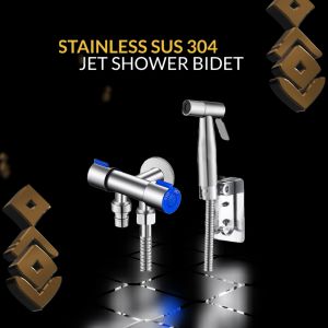 RKG Jet Shower Selang Fleksibel Set Kran Cabang Bidet Spray Stainless SUS 304 Anti Karat