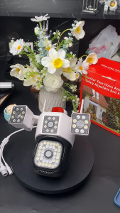 V380 Pro 4G Kamera CCTV Pembesaran 10x Lensa cctv wifi outdoor waterproof Penglhatan Malam Penuh Wama Multifungsi kamera cctv sambung ke hp