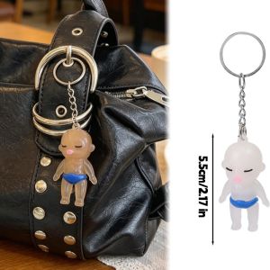 10Pcs New Natasha UV Sensing Color Changing Keychain Cute Ugly Black Doll Mini Pendant Stress Relief Funny Novelty Gift