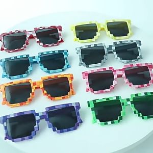 BISA COD - PROMO! Kacamata Model Pixel Minecraft Mosaics UV400 for Kids - For Style