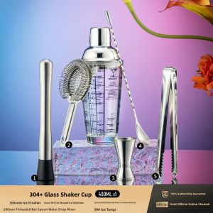 BOANG | Glass Shaker Cocktail Set with Measuring Tools
