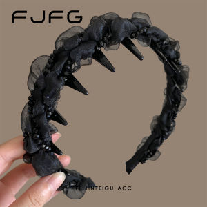 Elegant Black Crystal Toothcomb Hairband Womens New Style High Forehead Small Face Effect Commuting Versatile Face Wash Hair Clip