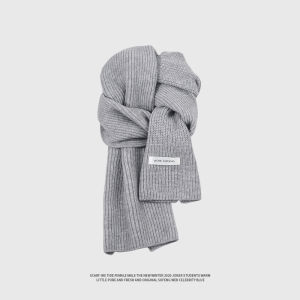Ankela Plaid Scarf Women Winter Versatile Warm Neck Warmer Korean Style Atmosphere New Year Red Shoulder Shawl Festive Celebration