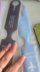 10pcs Pvc Waterproof Travel Luggage Id Tag / Check In Boarding Anti Loss Tag Identification Plate