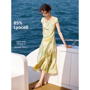 MOHANYIMEI | Silky Flow Light Design Elegant Romantic Date Dress
