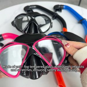 Diving Mask Snorkeling Set Adult Tempered Glass Snorkel Mask Wet For Swimming Goggles