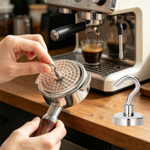 Espresso Coffee Puck Screen Magnetic Supplies Universal 51/55/58mm Coffee Filter Mesh Romover Hook Magnet for Potafilter Basket