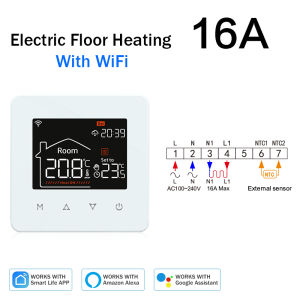 Tuya Smart Home Wifi Thermostat Floor Heating Gas Boiler Thermostat 220V WiFi Temperature Remote Controller Google Home Alexa