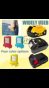 Power Tool Accessories LED Work Light for Makita for Milwaukee for Dewalt 20V-21V Li-ion Battery portable flashlight floodlight