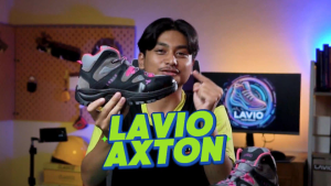 Lavio Sepatu Gunung Boots Wanita Cewek women wanita Axton Original Abu Krem Hitam