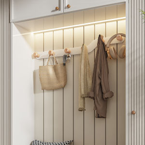 Wall Mounted Clothes Hook Iron Material Easy to Install for Bedroom Use Entrance Wall Hanging Rack No Drilling Required