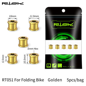 Risk 6.5mm Chainwheel Screw Titanium Alloy Chainring Bolts Bicycle Chain Wheel Lock Screw Gear Fixing Bolts for XT Accessories