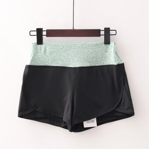 กางเกงขาสั้นโยคะยืดหยุ่นสำหรับผู้หญิง ทรงเอวสูง ผ้าไนลอนผสม Lycra ระบายอากาศได้ดี กางเกงขาสั้นทรงลำลองสำหรับฤดูร้อน