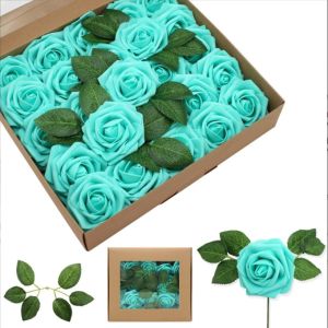 Rose Artificial Flower White Eucalyptus Leaves Peony Bouquet Fake Flower for Wedding Decoration Table Party Vase Home Room Decor