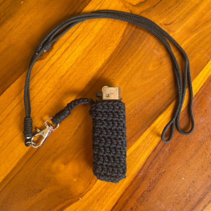 Kalung Korek Rajut Tali Prusik (Adjustable)| Case Korek Rajut | Gantungan Korek | Gantungan Tas Dan Gantungan Kunci Tali Kalung bisa di ADJSUT