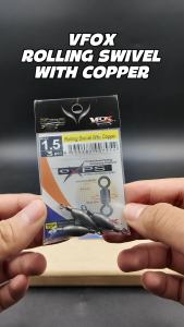 VFOX Rolling Swivel with Copper Sinker fishing swivel Spin Fly Bottom Fishing - Kekili Pancing