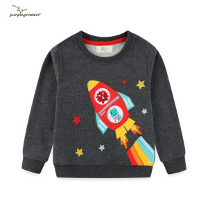 Jumping Meters 2-7T Rockets Baby Boys Sweatshirts Hooded Shirts Kids Clothes Long Sleeve Sweaters Autumn Spring Clothing Shirt