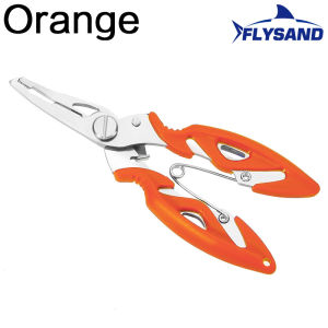 FLYSAND Fishing Plier Scissor Line Cutter Hook Remover Split Ring Opener Cutting Tongs Multifunction Scissors Fishing Accessorie