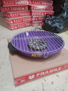 Happy grill roster UNGU panggangan sosis bakar bbq serbaguna ukuran 32*32*6cm full pres almunium couting