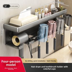 youqin | No Drill Wall Mount Holder For Hair Dryer