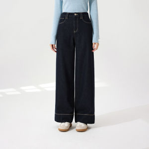 XIANGYING | High Waist Straight Leg Jeans Denim Pants