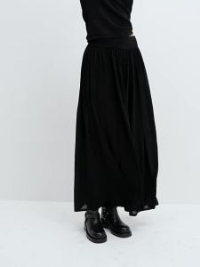 MO&Co. | Set Asymmetric Pleated Lightweight Wool Blend Dress